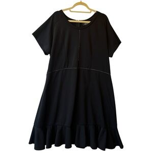 Isabel Toledo Lane Bryant swing dress Womens plus size 24 Black Short sleeve
